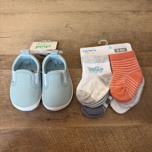 0/3 months baby boy shoes and socks